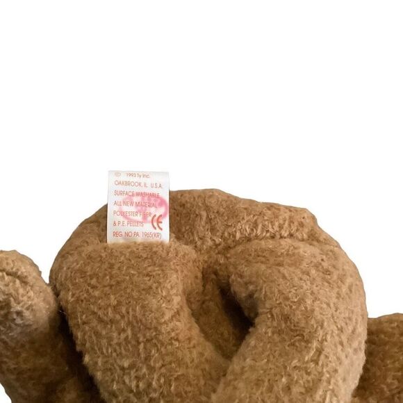 1993 1996 Retired Curly The Teddy Bear Ty Beanie Baby Plush Collectible Vintage - Picture 10 of 12